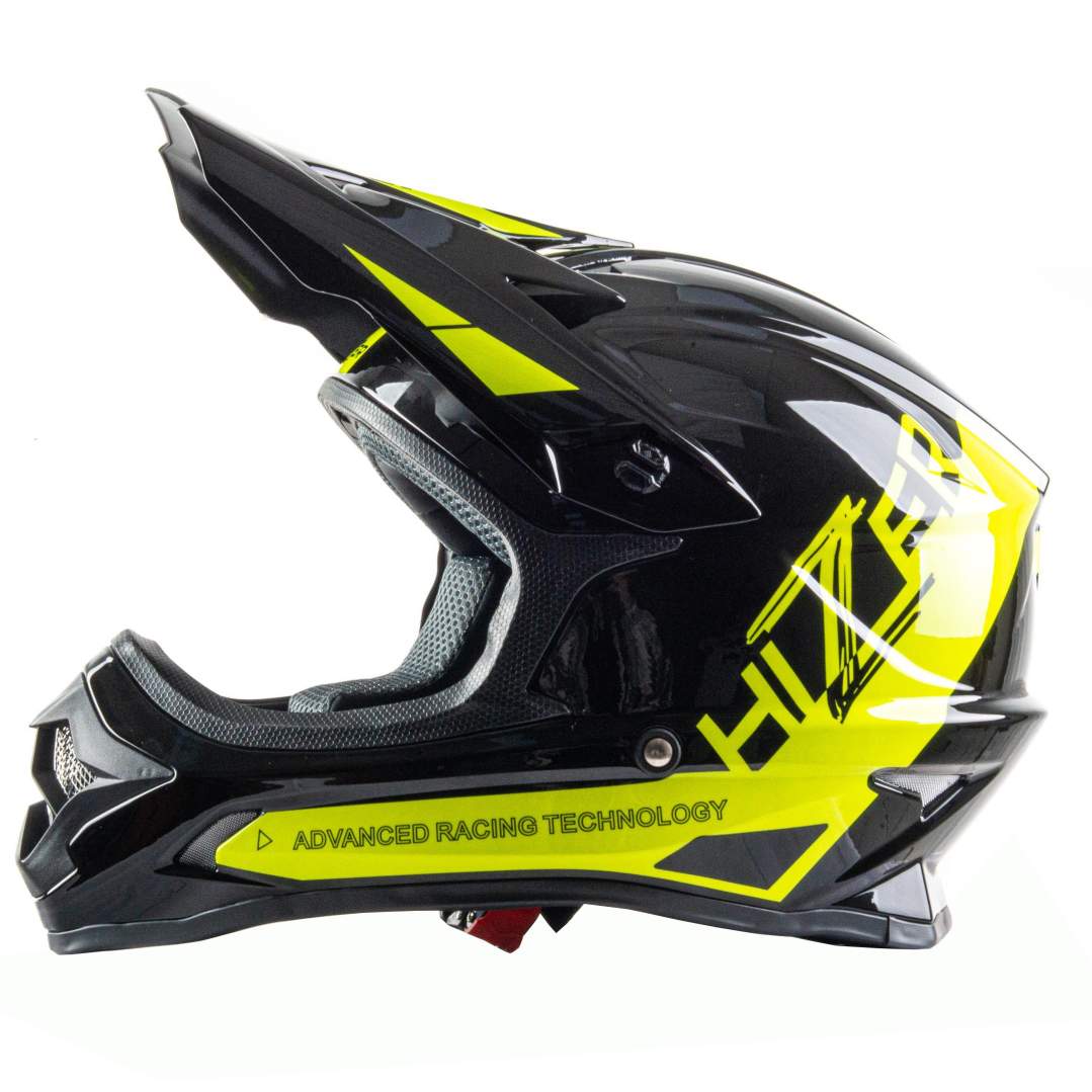Шлем мото кроссовый HIZER J6805 №1 (S) black/yellow