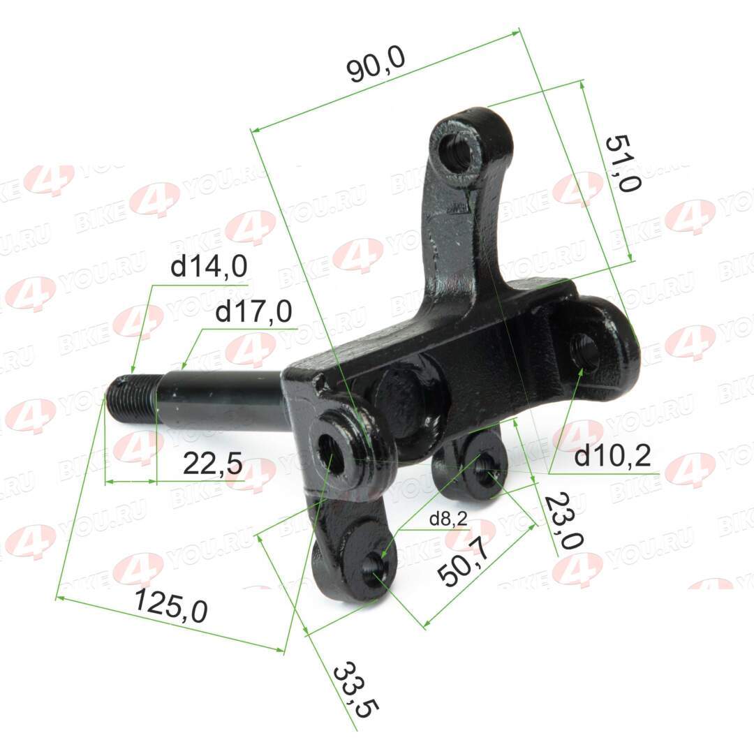 Кулак передний левый  ATV WILD 125 X